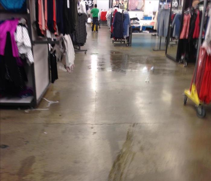 Department store after we dried up the environment with our SERVPRO cleaning products. 